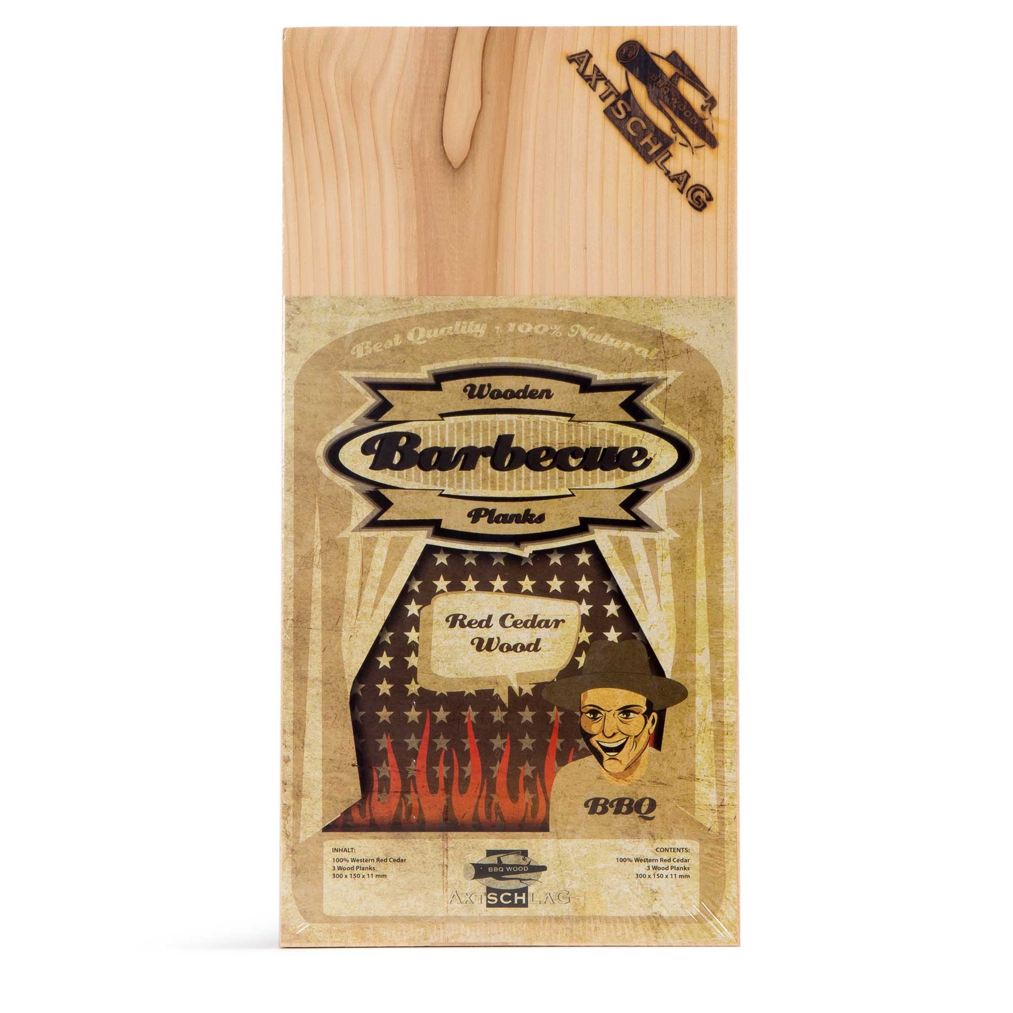 Axtschlag Aroma Planke Zedernholz 2er Set 400x150x11mm