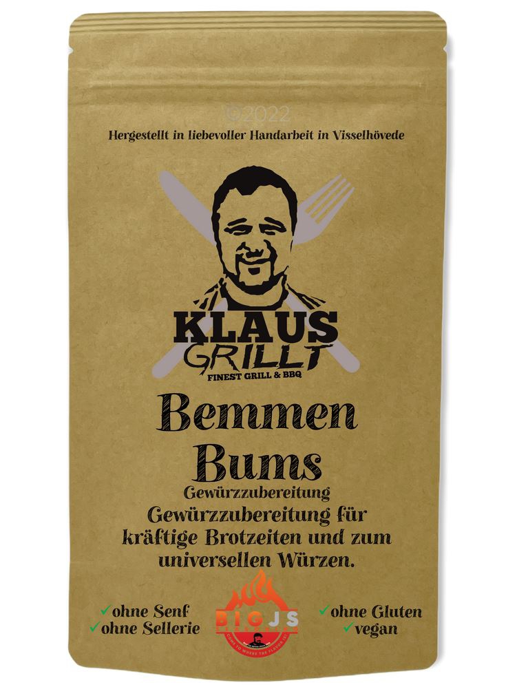 KLAUS GRILLT  Bemmen Bums 150g Beutel MHD 30.11.23
