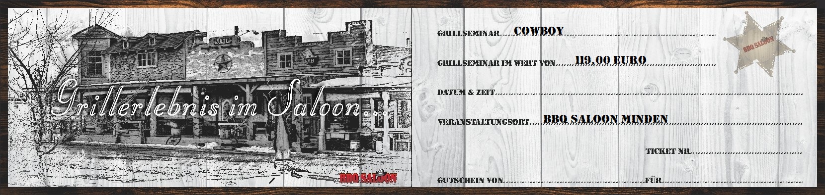 Gutschein Grillseminar Cowboy ohne Termin